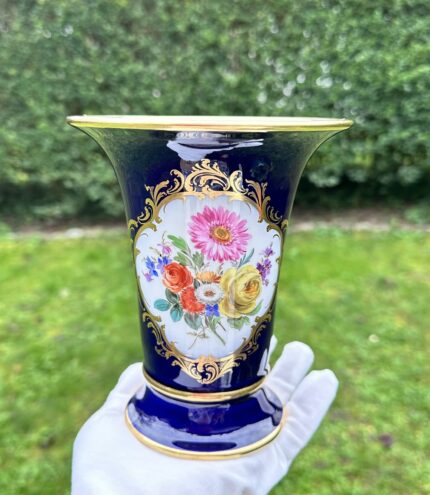 Meissen Porzellan Trompetenvase 1924-1934, 1. Wahl, 16.2cm