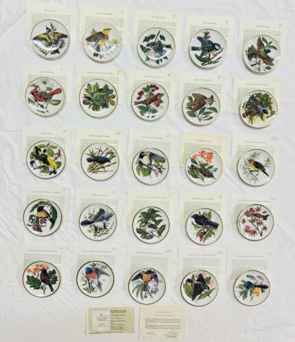 Franklin Mint Sammelteller "Singvögel der Welt" – 25er Serie, mit Zertifikat