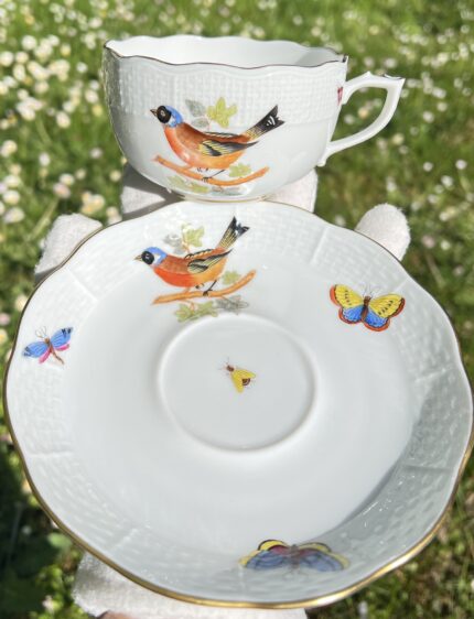 Herend Porzellan Teetasse | Handbemalt | Serie “Bird Motif / Naturalistic Birds” | Dekor 724/HO | Selten | ca. 1950–1970