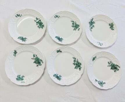 Rosenthal Sanssouci “Classic Rose” Dessertteller mit grünem Blumendekor.